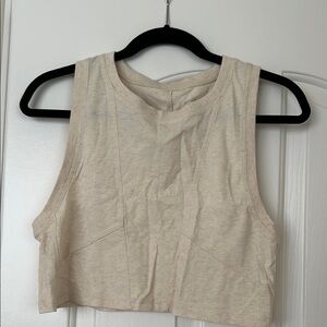Cream Sleeveless Crop Top